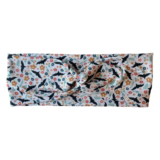 Floral Bats Twist Super Soft Headband